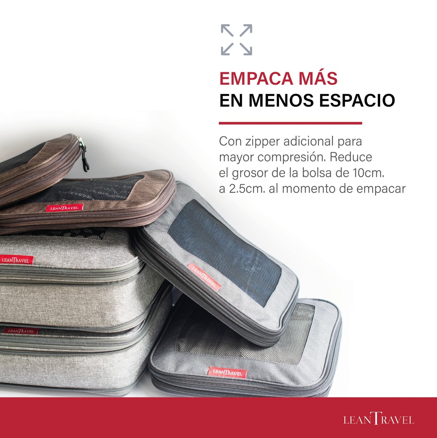 Set de 6 bolsas organizadoras