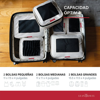 Set de 6 bolsas organizadoras